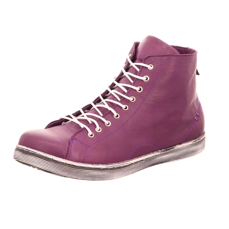 Andrea Conti Lace-Up Boots 0341500 High-Top Trainers Lace-Up Boots, Plum, 7 UK