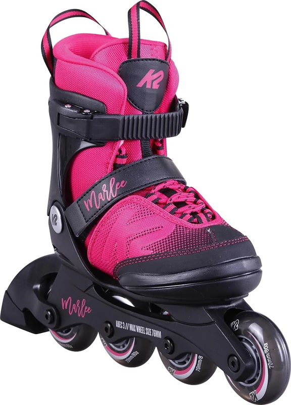 K2 Marlee Girls/Youth Inline Skates - Magenta, 4-8 - Image 1