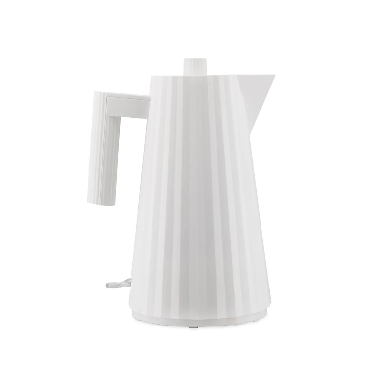 Alessi Plissé MDL06 W - Electric Kettle in Thermoplastic Resin, European Plug 2400W, 170 cl, White - Image 1
