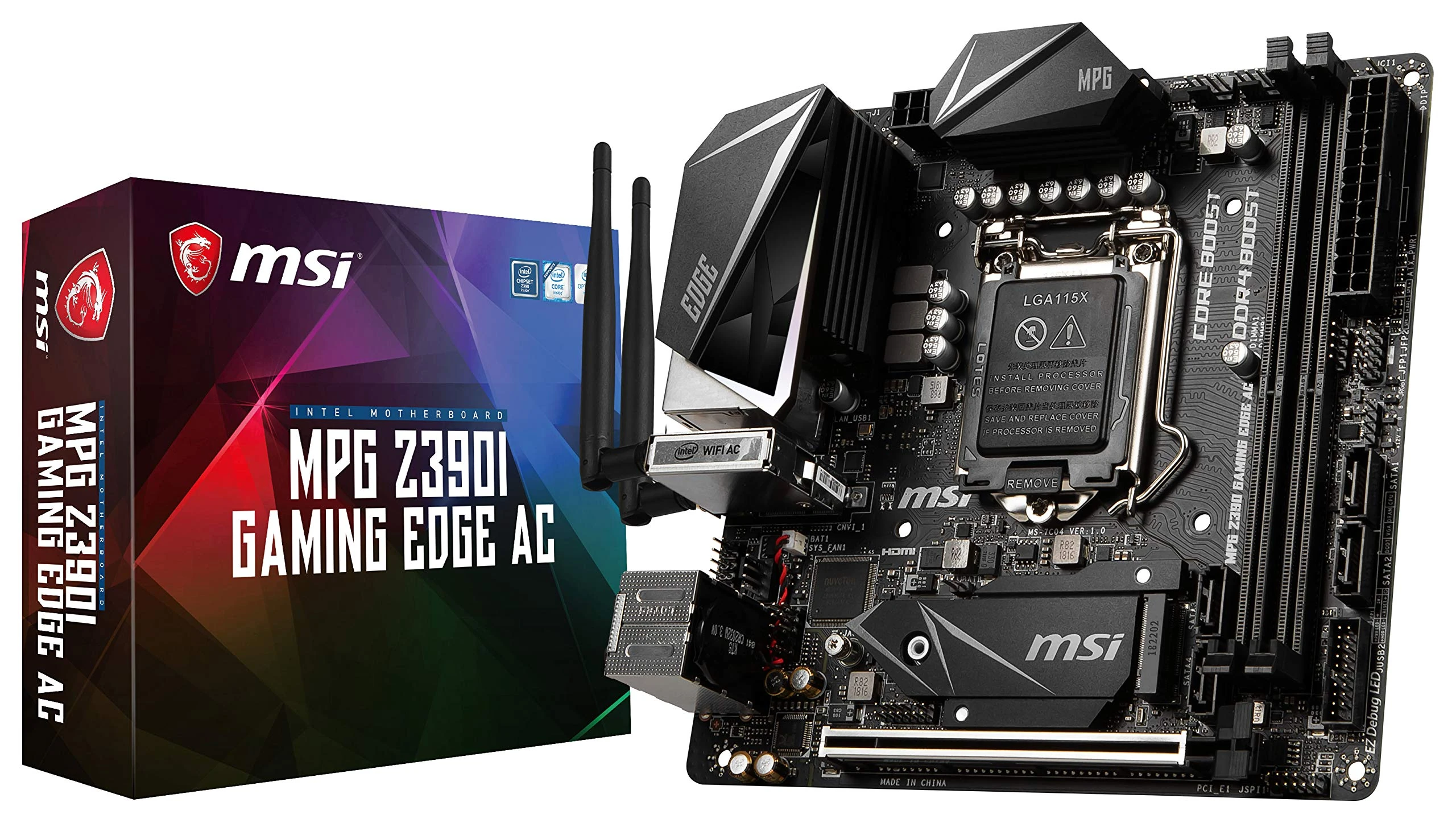 MSI MPG Z390I Gaming Edge AC LGA 1151 (Socket H4) Intel Z390 mini ITX