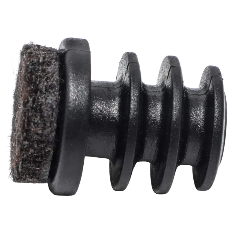 Adsamm® / 100 x Felt glides for tubes / black / Ø 16 - 18 mm / round / Premium quality ripped inserts with felt for tubular steel chairs