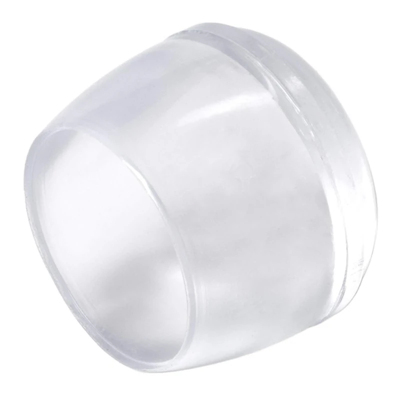 Adsamm® / 100 x Leg tips | Ø 0,79'' (Ø 20 mm) | transparent | round | Premium quality outer caps for tubular steel chairs by Adsamm®