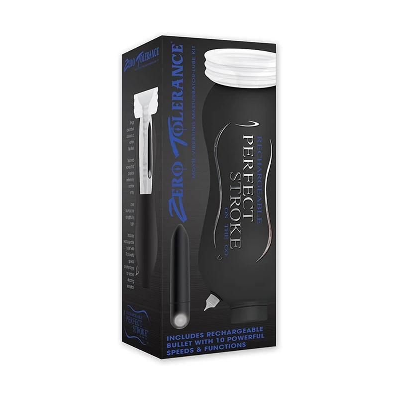 Zero Tolerance Vibrating Perfect Stroke On The Go Clear 22 cm