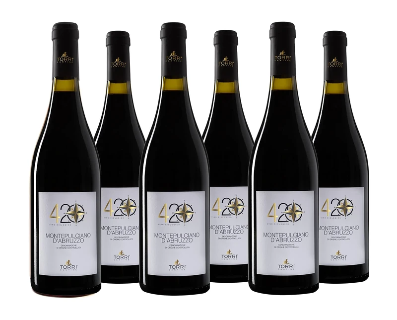 Torri Cantine 4 20 Montepulciano d'Abruzzo DOC, Organic red wine from Italy, case of 6 x 75 cl