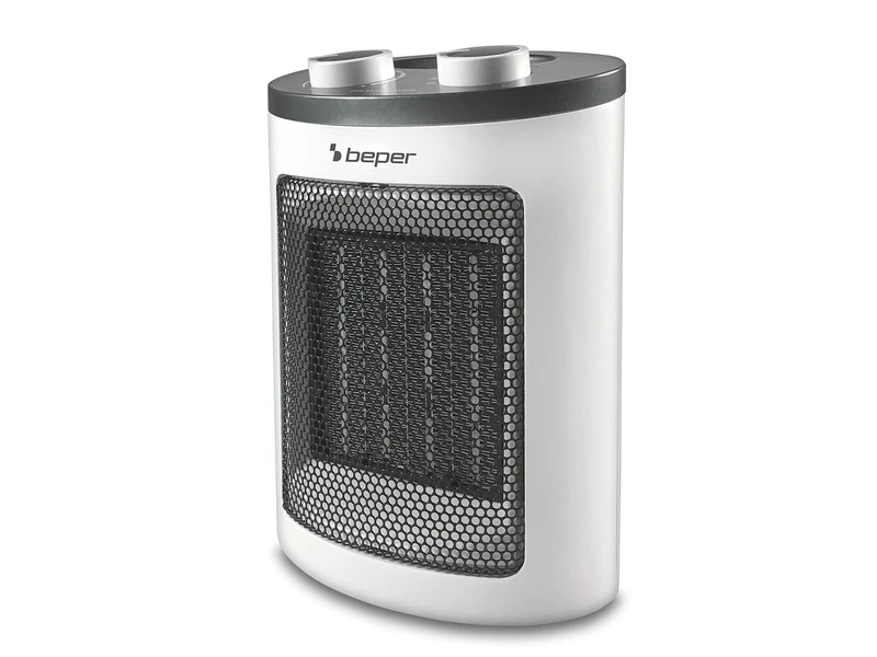 BEPER RI.080 Electric Fan Heater, 1500 W, Anti-Heat Protection, Ceramic Elements, White