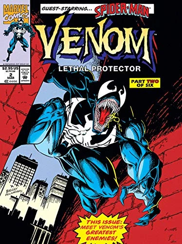 Marvel Comics, WDC100496, Venom - Lethal Protector Comic Cover 60 X 80cm Canvas Print, Multi-Color, 60 X 80cm