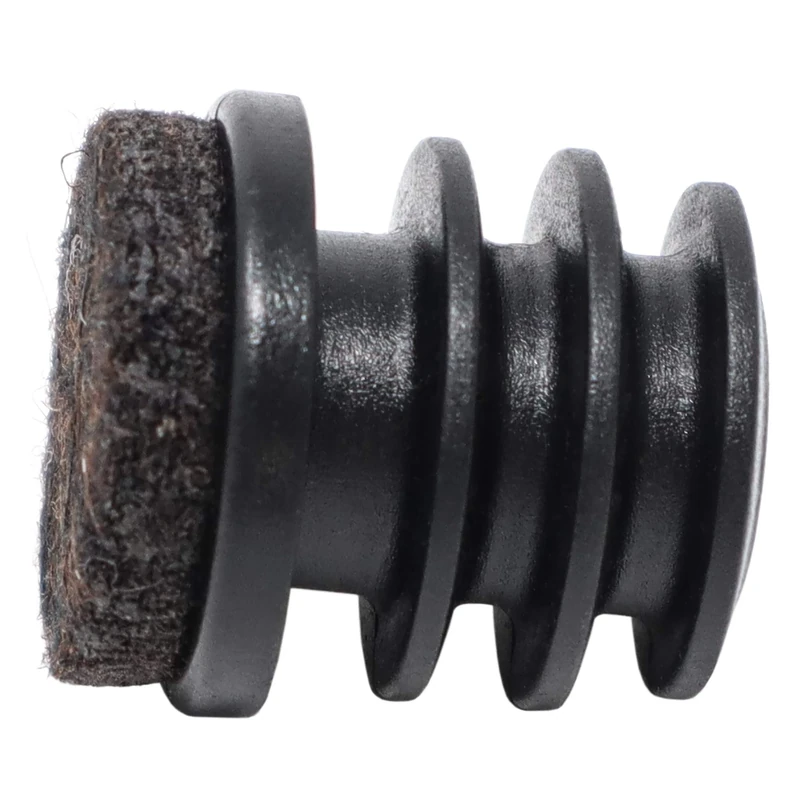 Adsamm® / 100 x Felt glides for tubes / black / Ø 18 - 20 mm / round / Premium quality ripped inserts with felt for tubular steel chairs