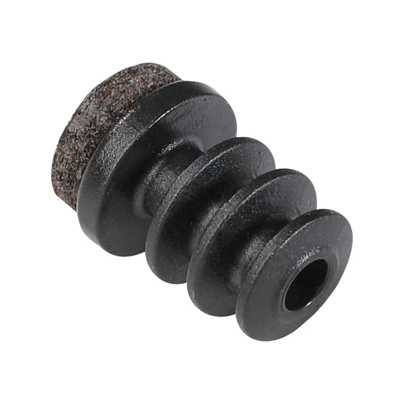 Adsamm® / 100 x Felt glides for tubes / black / Ø 12 - 14 mm / round / Premium quality ripped inserts with felt for tubular steel chairs
