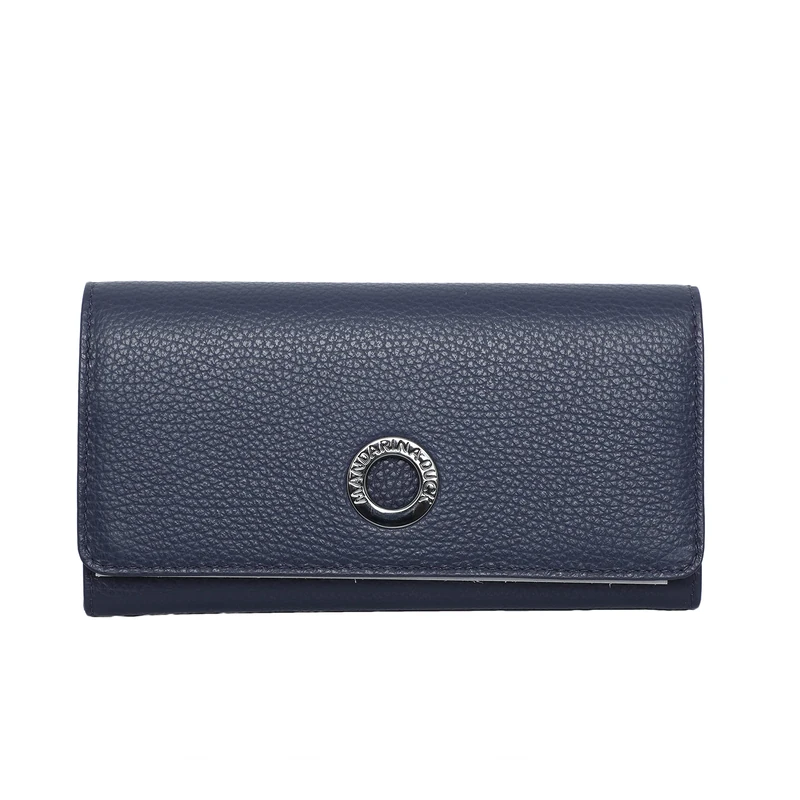 Mandarina Duck Women's Mellow Leather Billfold, Dress Blue, Large