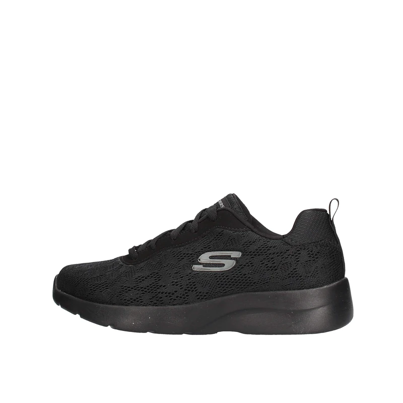Skechers Women's Dynamight 2.0 Homespun Trainers, Black Mesh/Trim, 5 UK