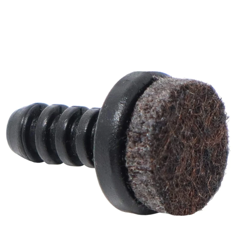 Adsamm® / 100 x Felt glides for tubes / black / Ø 6 - 8 mm / round / Premium quality ripped inserts with felt for tubular steel chairs
