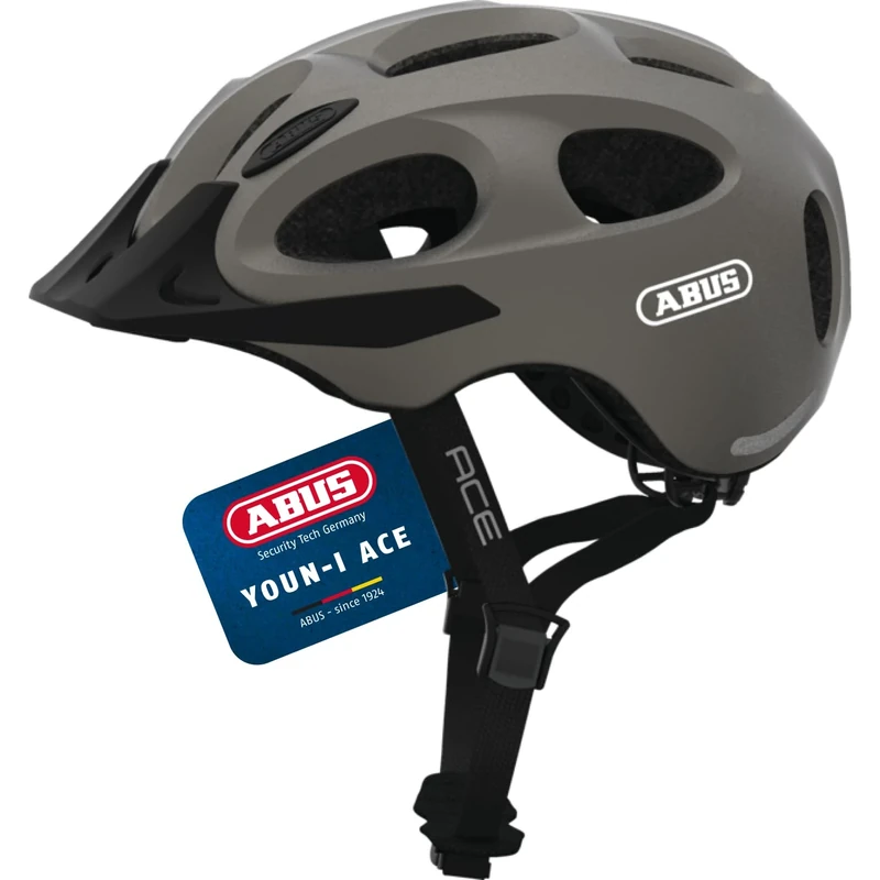 ABUS Youn-I ACE city helmet - bike helmet for everyday use - with integrated LED rear light - for men and women