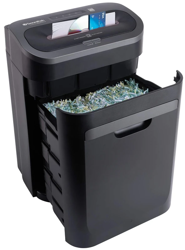 Swordfish 40363 2000XCD Plus 20 Sheet Cross Cut Paper/Document Shredder with Continuous Shredding,Black