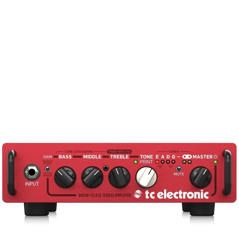 TC Electronic BH250 250 Watt Micro Bass Head with TonePrint Effects and Integrated Tuner, Compatible with PC and Mac