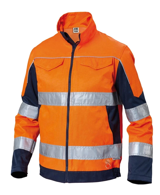 SIGGI Unisex Avance de Alta Visibilidad Jacket, naranja/azul.,
