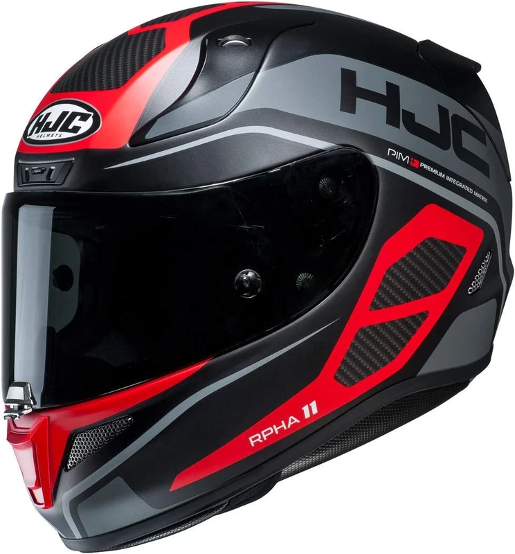 HJC Motorcycle helmets RPHA 11 SARAVO MC1SF, Noir/Gris/Rouge, L