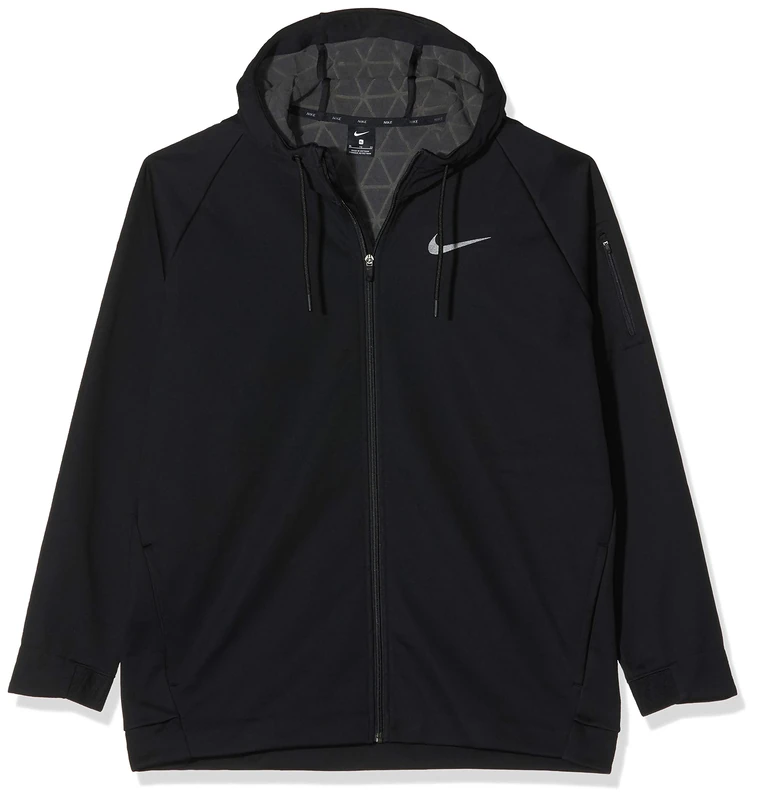Nike Nk Thrma SPHR Jkt Hd Fz Sport Jacket - Black/Anthracite/(Mtlc Hematite), M