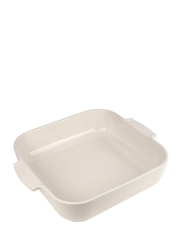 PEUGEOT - Square Ceramic Baking Dish - 36 cm (including handles) x 29.5 cm x 7.5 cm - capacity: 5.4 L - 10 year guarantee - Ecru Colour