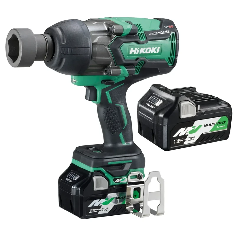 hiKoki 36V Multivolt Impact Wrench 1/2" Square Drive - 2 x 5.0Ah