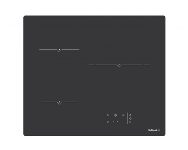 De Dietrich DPV7550B Black Integrated Hob with Zone Induction - Hob (Black, Built-in, Zone Induction Hob, 1200 W, Round, 14.5 cm)