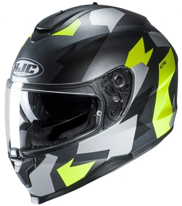 HJC Motorcycle helmets C70 VALON MC4HSF, Noir/Blanc/Fluo, XL