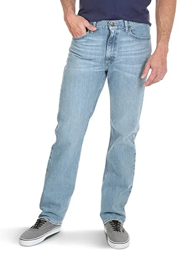 Wrangler Authentics Men's Classic 5-Pocket Regular Fit Jean, Stonewash Light Flex, 33W x 34L