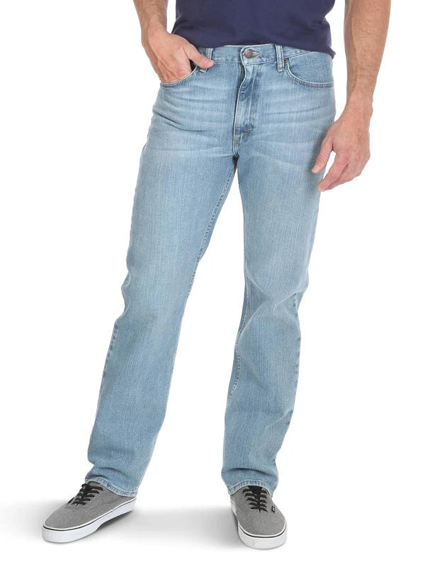 Wrangler Authentics Men's Classic 5-Pocket Regular Fit Jean, Stonewash Light Flex, 35W x 29L