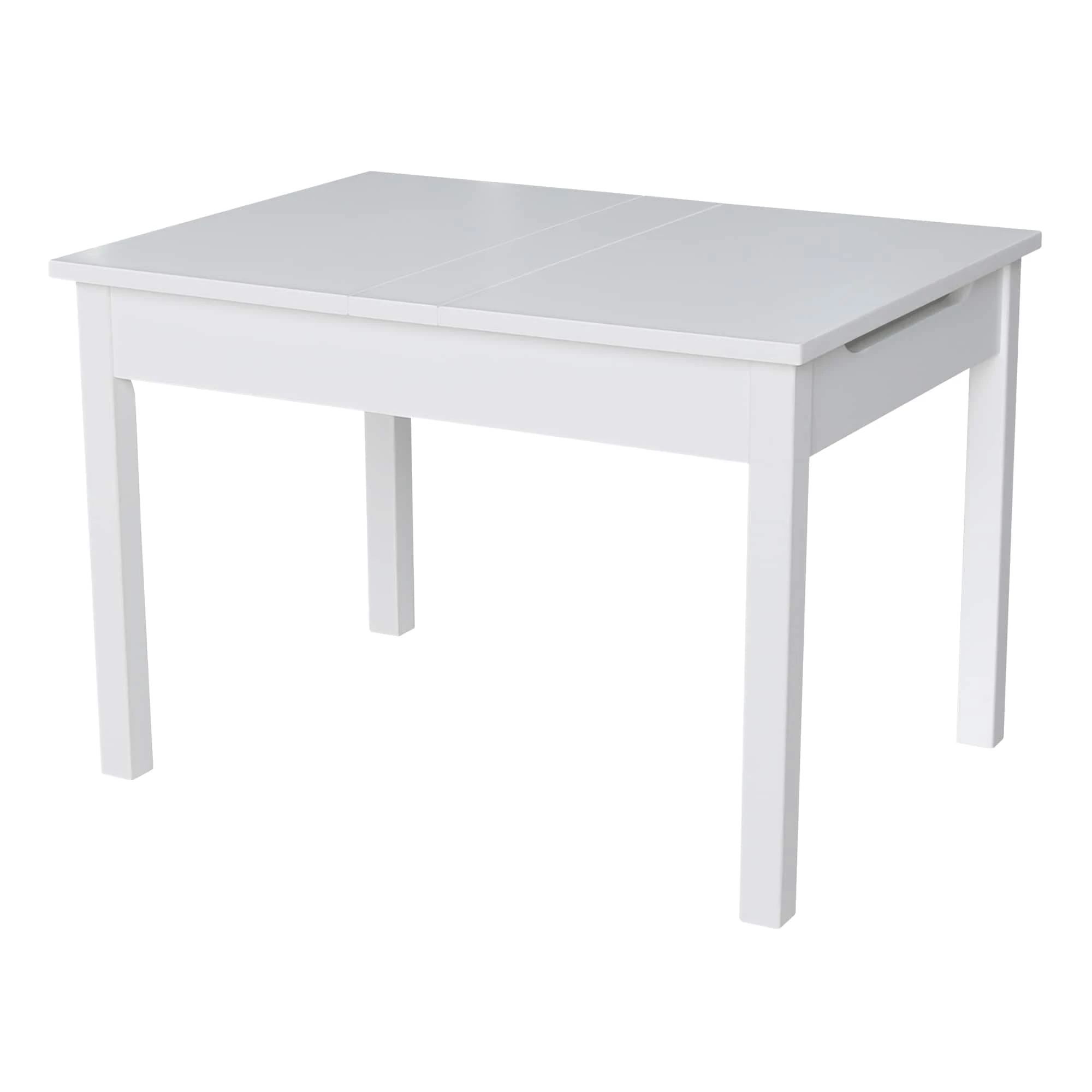 International Concepts JT08-2532L Table with Lift Up Top for Storage, White