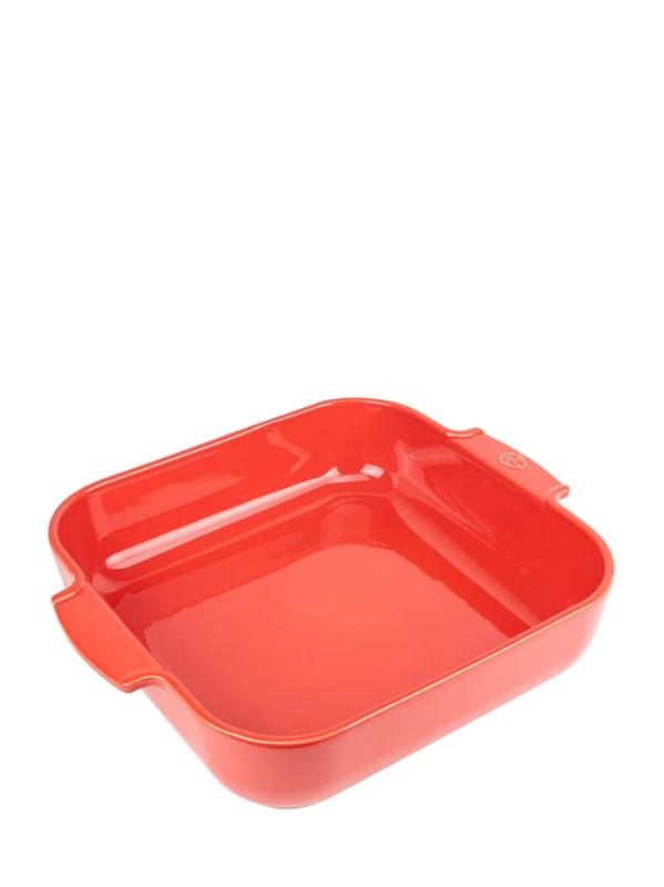 PEUGEOT - Square Ceramic Baking Dish - 36 cm (including handles) x 29.5 cm x 7.5 cm - capacity: 5.4 L - 10 year guarantee - Red Colour