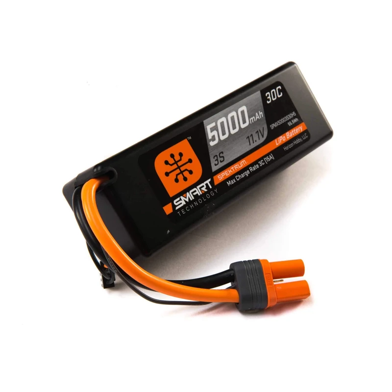 11.1V 5000mAh 3S 30C Smart Hard Case LiPo Battery: IC5