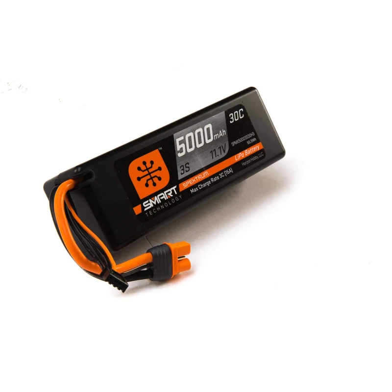 11.1V 5000mAh 3S 30C Smart Hard Case LiPo Battery: IC3