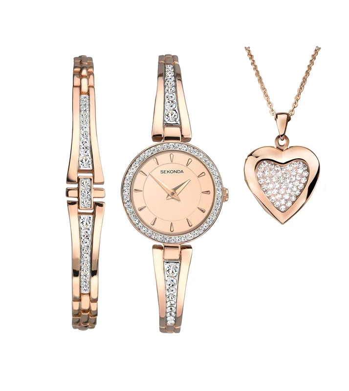 Sekonda Womens Quartz Watch, Analogue Classic Display and Rose Gold Strap 2533G.89