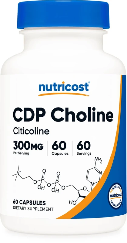 Nutricost CDP Choline (Citicoline) 300mg, 60 Veggie Capsules - Non-GMO, Vegan Friendly, Gluten Free