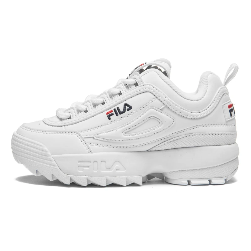 Fila Unisex Kids Disruptor Sneaker, White, 1.5 UK