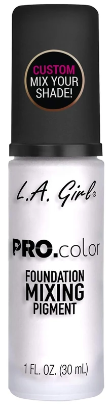 L.A. Girl PRO.Color FOUNDATION MIXING PIGMENT White 30ml – Customise and Correct Foundation Shades, Lightweight Coverage, Alcohol Free, Paraben Free, Long Lasting Blendable Formula