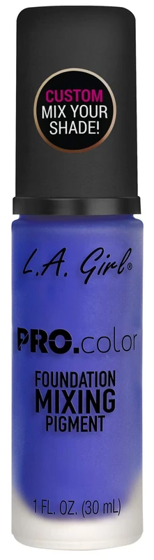 L.A. Girl PRO.Color FOUNDATION MIXING PIGMENT BLUE 30ml – Make Up Foundation Shade Adjuster, Lightweight Buildable Coverage, Alcohol Free, Paraben Free, Long Lasting Blendable Formula