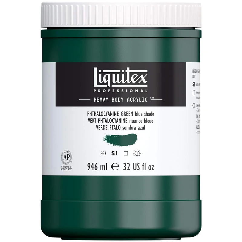 Liquitex Acrylic Paint, Phthalogrün (Blauton), 946 ml (Pack of 1)