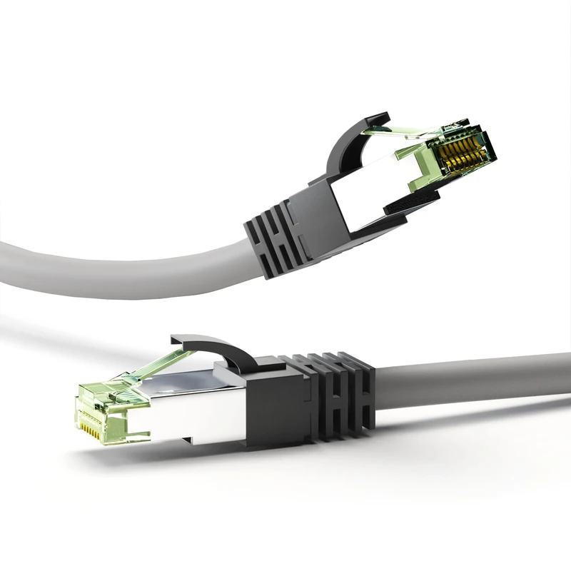 Goobay 55141 CAT 8.1 patch cable S/FTP (PiMF) grey - LSZH halogen-free CU material