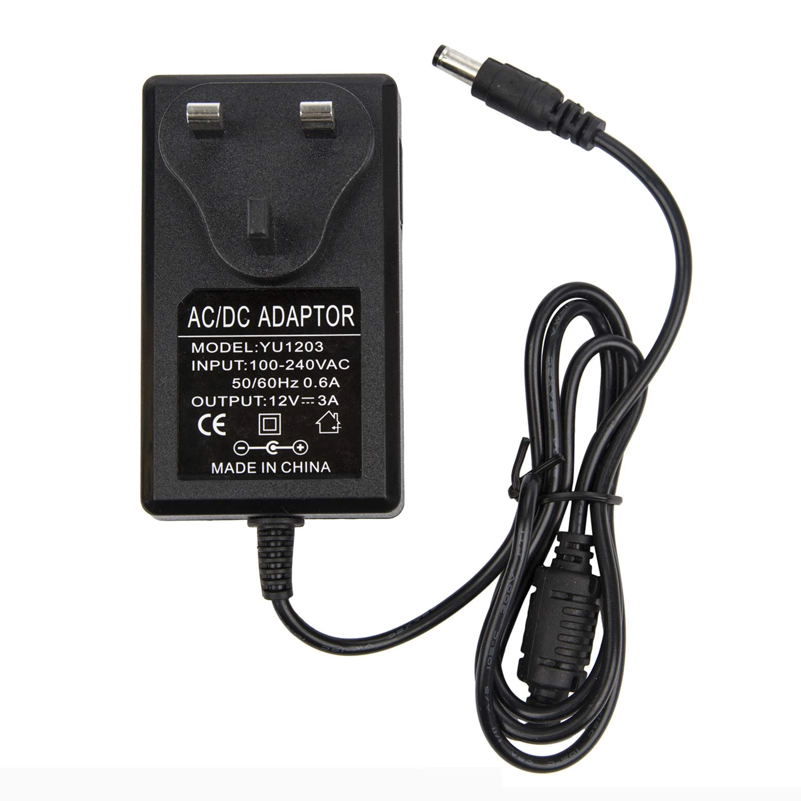 12V 3A Power Supply Adapter - COLM AC 100-240V 50-60HZ DC 12V 3Amps 36W UK Converter Adapter Driver Transformer Wall Charger for CCTV Security Camera, LED Strip Lights, LCD Monitor