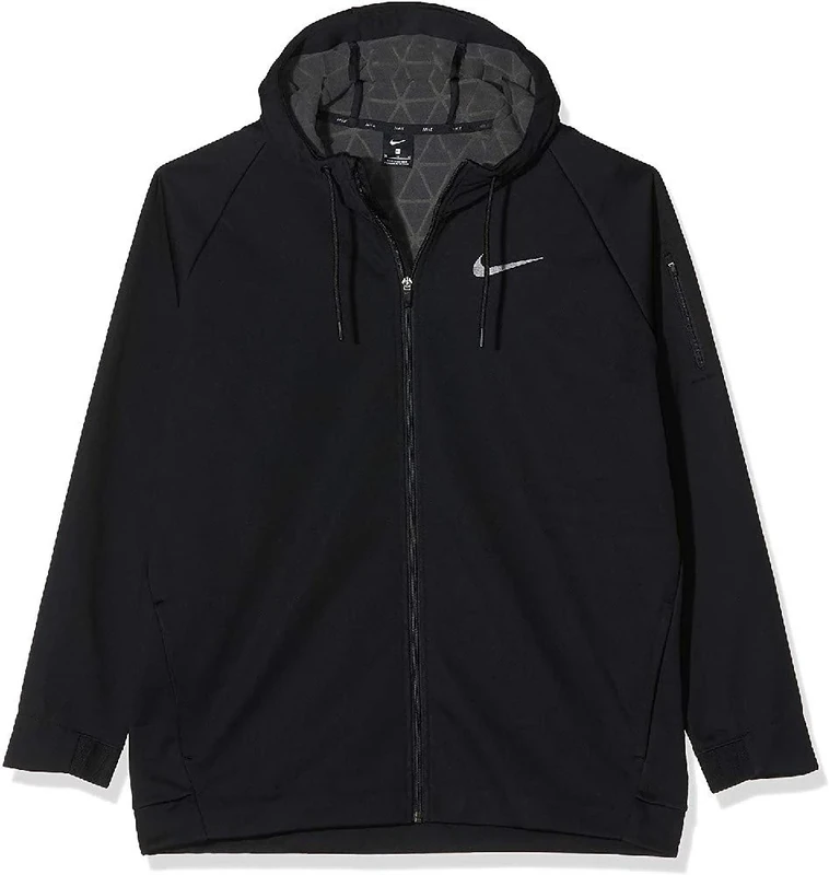 Nike M Nk Thrma SPHR Jkt Hd Fz Sport Jacket - Black/Anthracite/(Mtlc Hematite), X-Large