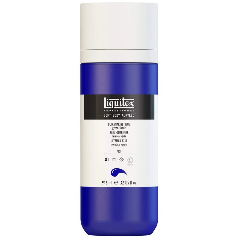 Liquitex Soft Bodysuit 946 ml Ultramarine Blue Green Shade - Image 1