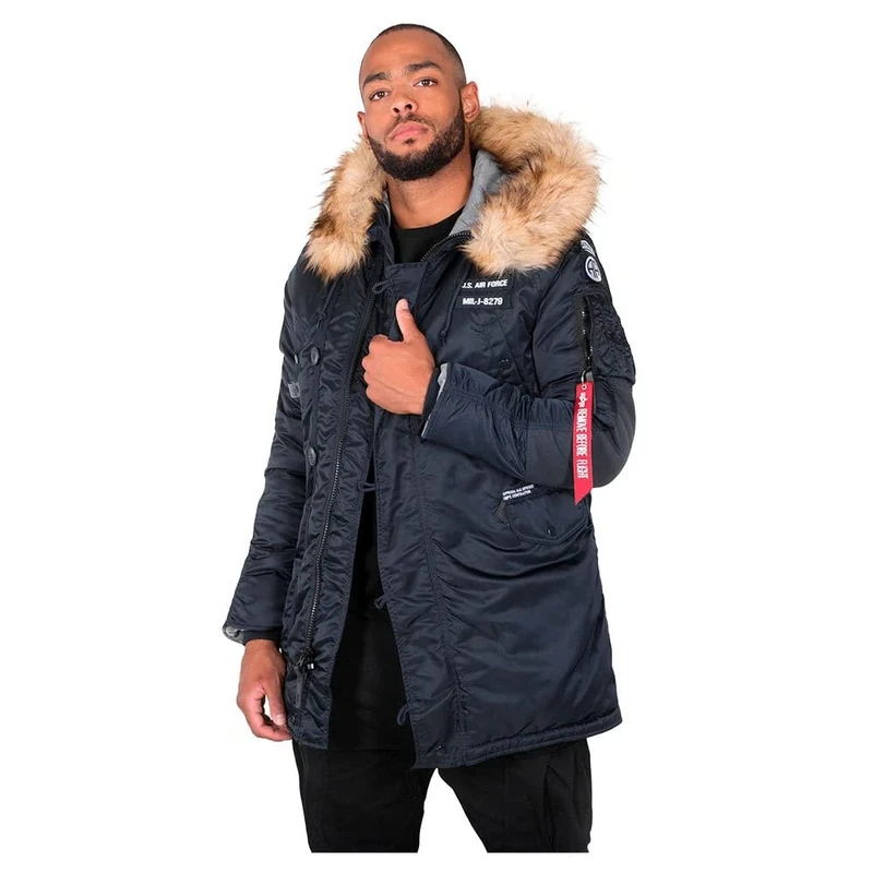 ALPHA INDUSTRIES Men's N3B Airborne N3B Airborne, rep.blue, L