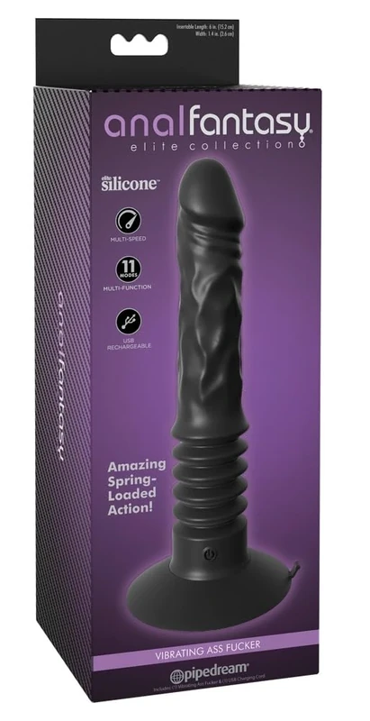 Pipedream Anal Fantasy Elite Vibrating Ass Fucker Black 21 cm