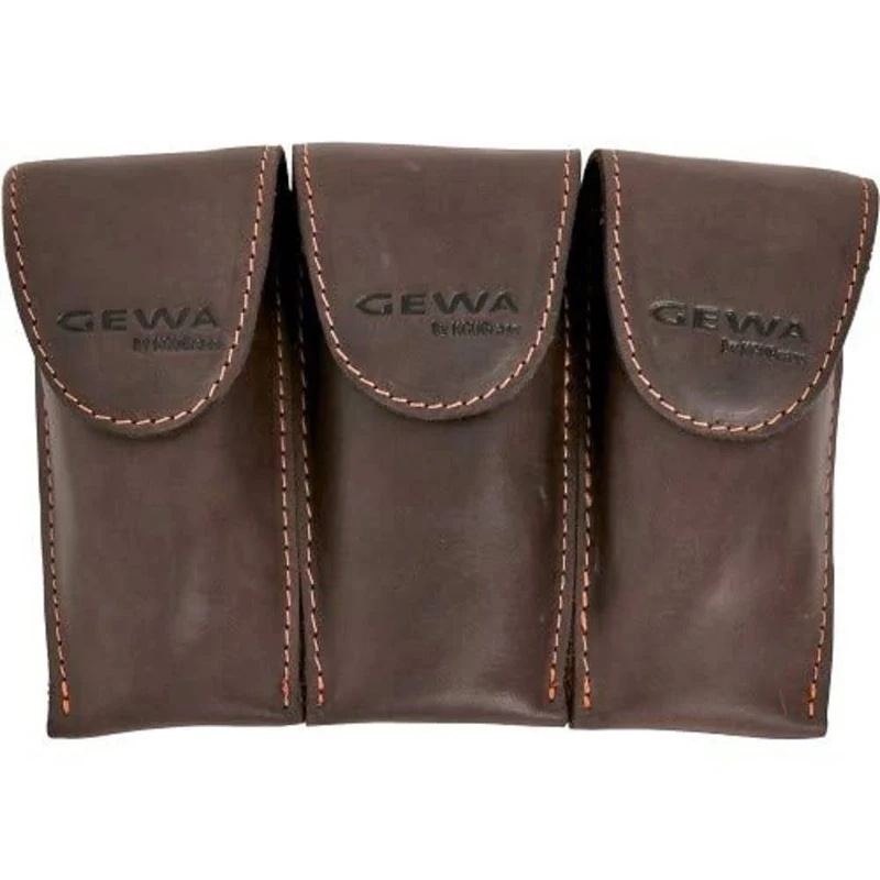 GEWA Mundstücktasche Crazy Horse Trompete braun für 3 Mundstücke