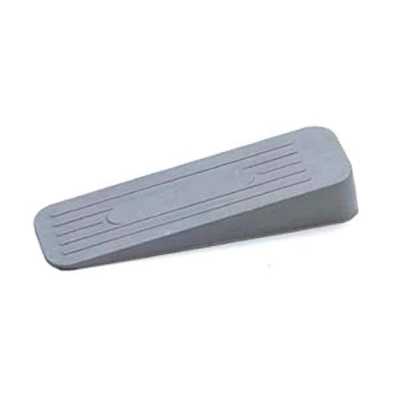 Merriway BH07342 (50 Pcs) Heavy Duty Non-Slip Rubber Door Wedge Stopper 120 x 40mm Grey - Pack of 50 Pieces