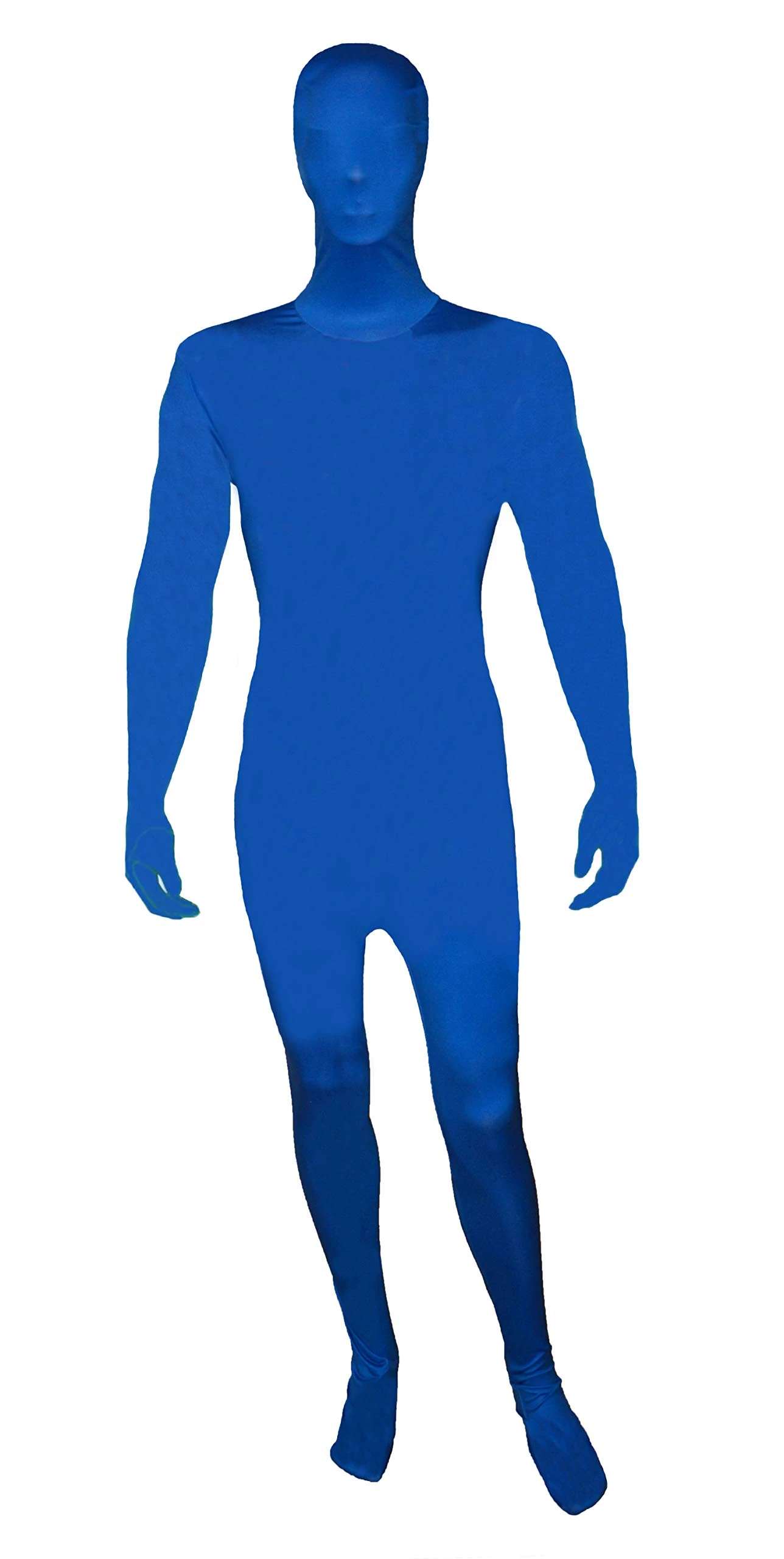 Forever Young Mens Unisex Blue Bodysuit Lycra Zentai Second Skin Halloween Costume XL