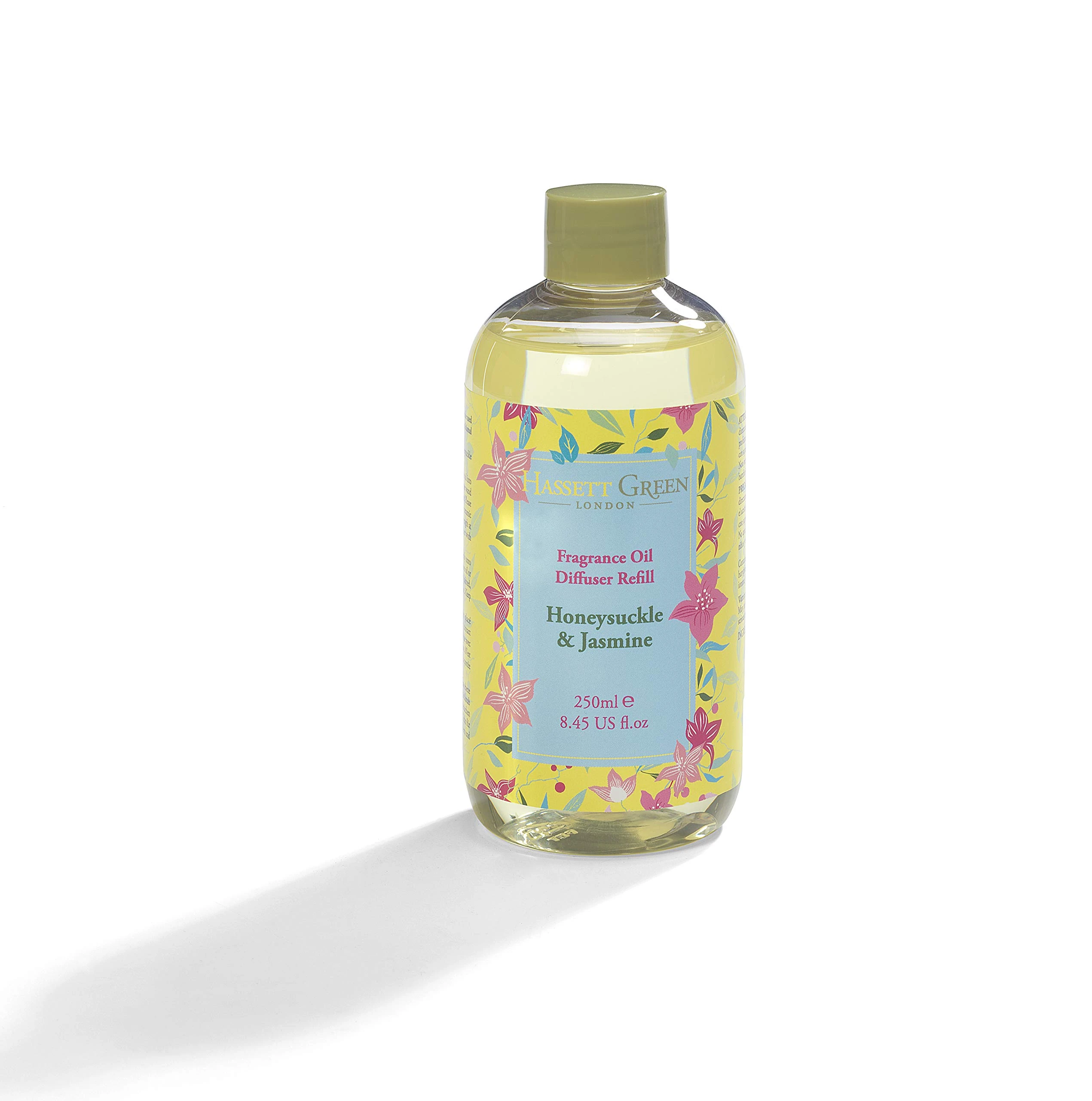 Hassett Green London - Honeysuckle & Jasmine - Fragrance Oil Reed Diffuser Refill - Larger Size 250ml Bottle