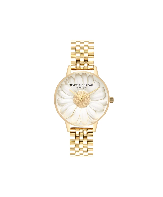 Olivia Burton Analogue Quartz Watch for Women with Gold Colored Stainless Steel Bracelet - OB16FS100
