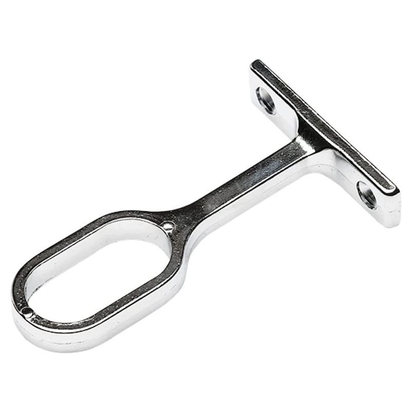 Merriway BH07326 (50 Pcs) Wardrobe Rod Rail Centre Supports For Oval Rod Rails, Chrome Plated 16mm x 32mm - Pack of 50 Pieces