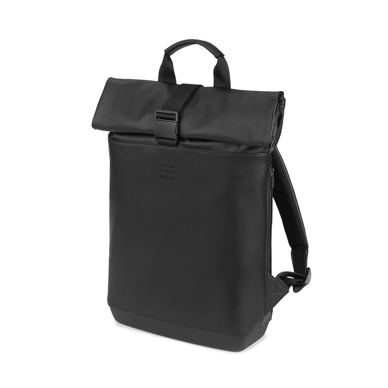 Moleskine - Classic Rolltop All-Purpose Backpack, PC Backpack Compatible with Tablet, Laptop, Notebook, iPad, Computer up to 15'', Size 40 x 32 x 12 cm, Black